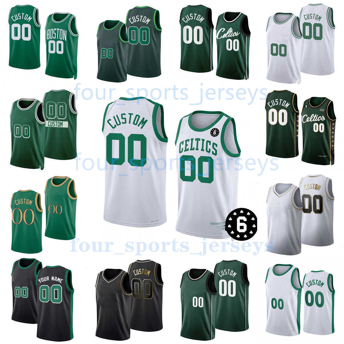 

Custom Printed 2023 New Basketball Jerseys Jayson Tatum Horford Jaylen Brown Grant Williams JD Davison Malcolm Brogdon White Smart Williams III Pritchard''Celtics''