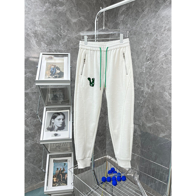 

Mens and womens fashion embroidery slack waist pants casual pants texture three-dimensional combination of letters, 11