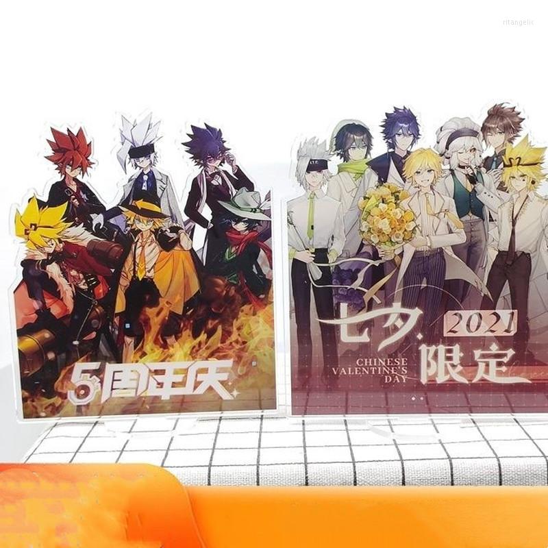 

Keychains Aotu World Standing Keychain Women Anime Anmicius Key Holder For Man Fashion Charms Exquisite Pendant Ring Acrylic Gifts