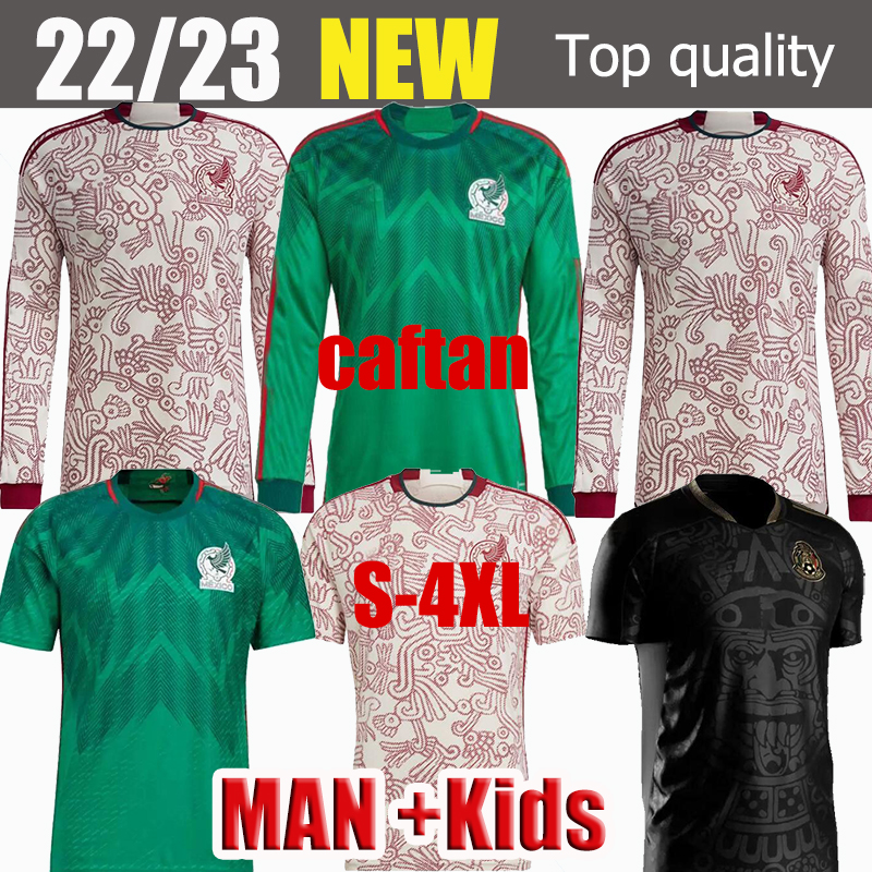 

3XL 4XL 2022 mexico soccer jerseys home away LOZANO CHICHARITO RAUL football kit shirt DOS SANTOS Camisetas ALVAREZ fans player men kids women set uniform long sleeve