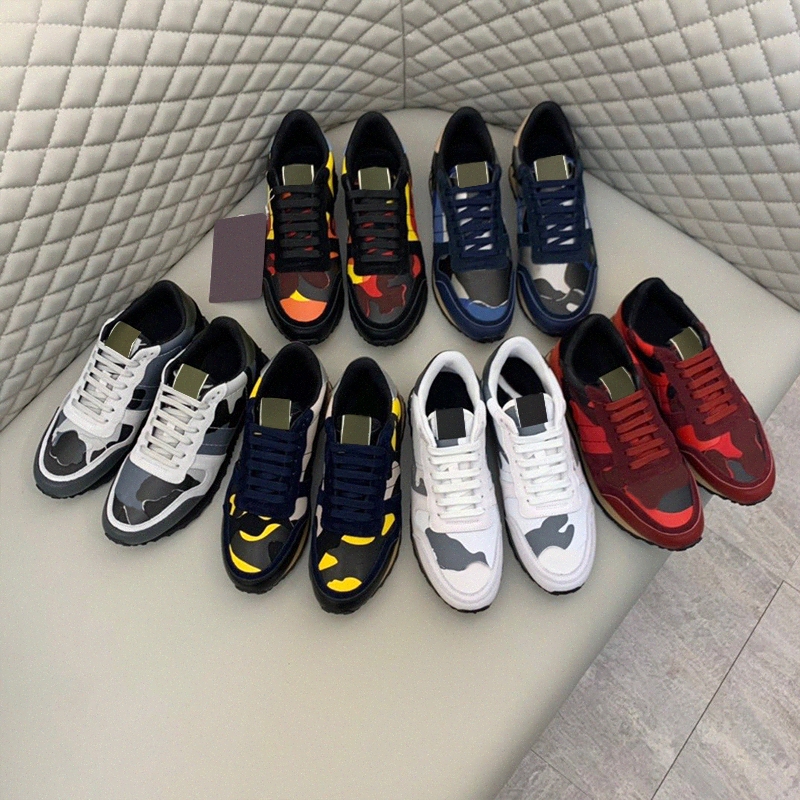 

Designers Casual Shoes Men Women Sneakers Luxury Mesh Fabric Rubber Stud Triple Black White Beige, 14