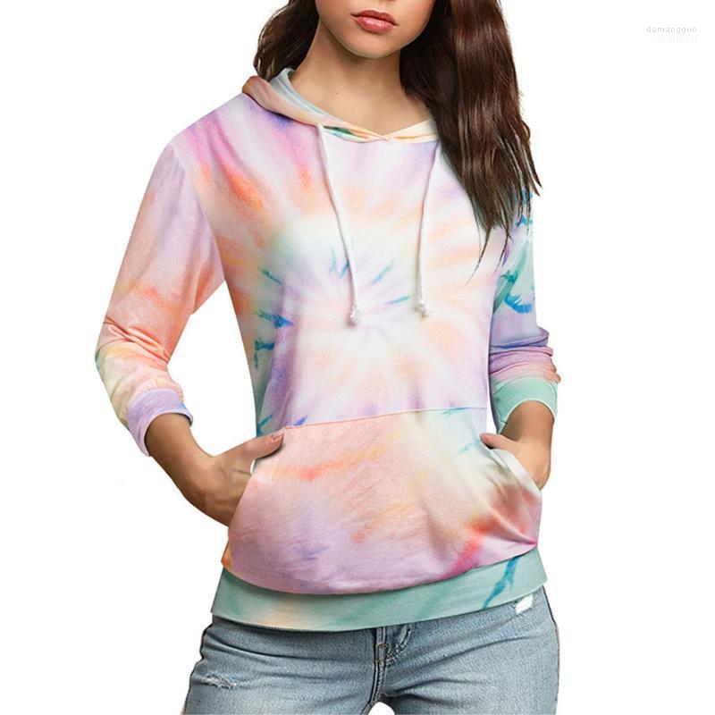 

Women' Hoodies Womens Tops Ladies Autumn Winter Fashionable Casual Hooded Tie-dye Long Sleeve Pocket Sweatershirt Ropa De Mujer D8#, Pk