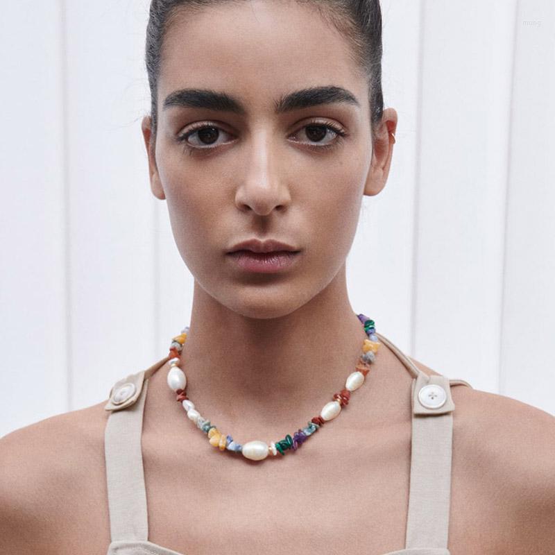 

Choker Real Pearl Necklaces Beaded Summer Beach Necklace For Women Jewelry 2022 Fashion Beads Collier Female Accesorios