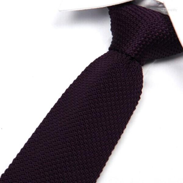 

Bow Ties Men Fashion Tie Solid Knit Knitted Plain Necktie Narrow Slim SkinnH Woven H6