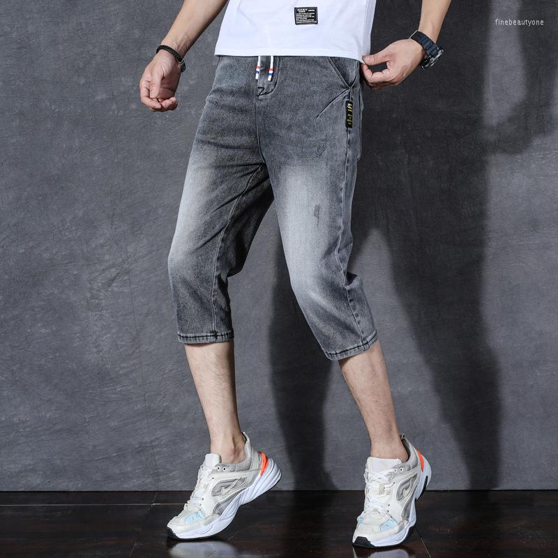

Men's Pants Denim Trousers Shorts Men Summer Thin 2022 Fashion Street Wear Cropped Men's Casual Cowboy Breeches Jeans, Blue
