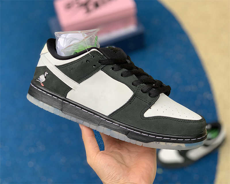 

Brand Shoes Top Staple x chunky DK Low Panda Pigeon Black white sneakers, With original logo
