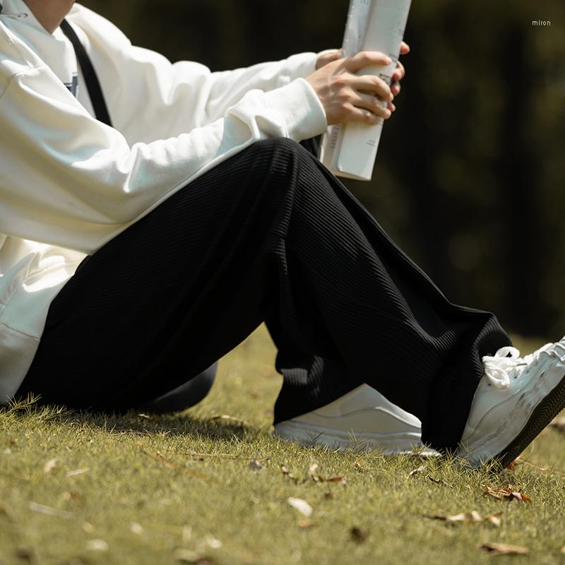 

Men's Pants The 2022 Autumn And Winter Men's Trousers Burst Style Fashion Loose Draw Rope Straight Tube Casual Red Floor, Black