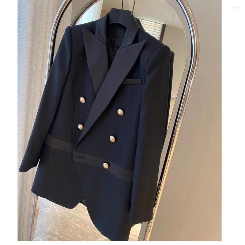 

Women' Suits 2022 Spring Women High Quality Double Breated Blazer Jacket Female Luxury Chic Overcoat Coat Gdnz 2.27, Black