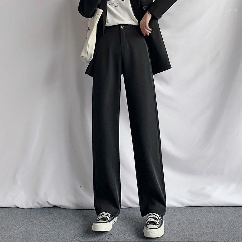 

Men' Pants Women' Spring And Summer Wide Leg Neutral Style Loose Straight Tube Drop Feeling Black Suit Fashion Direct Selling