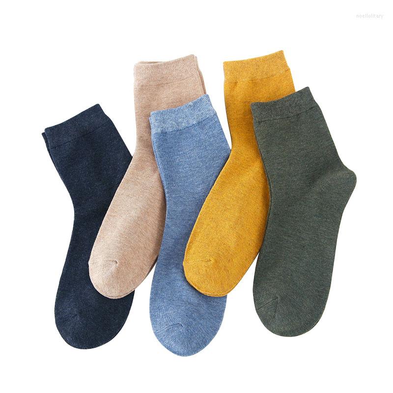 

Men's Socks Unisex Breathable And Sweat-wicking Men Casual Simple Solid Women Selling, C blue