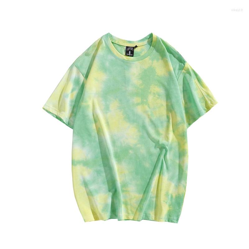 

Men's T Shirts Summer Comfortable Breathable Tie-Dye Short Sleeve Shirt For Men High-Quality Cotton Polyester Oversized Loose Camisetas, Picture shown