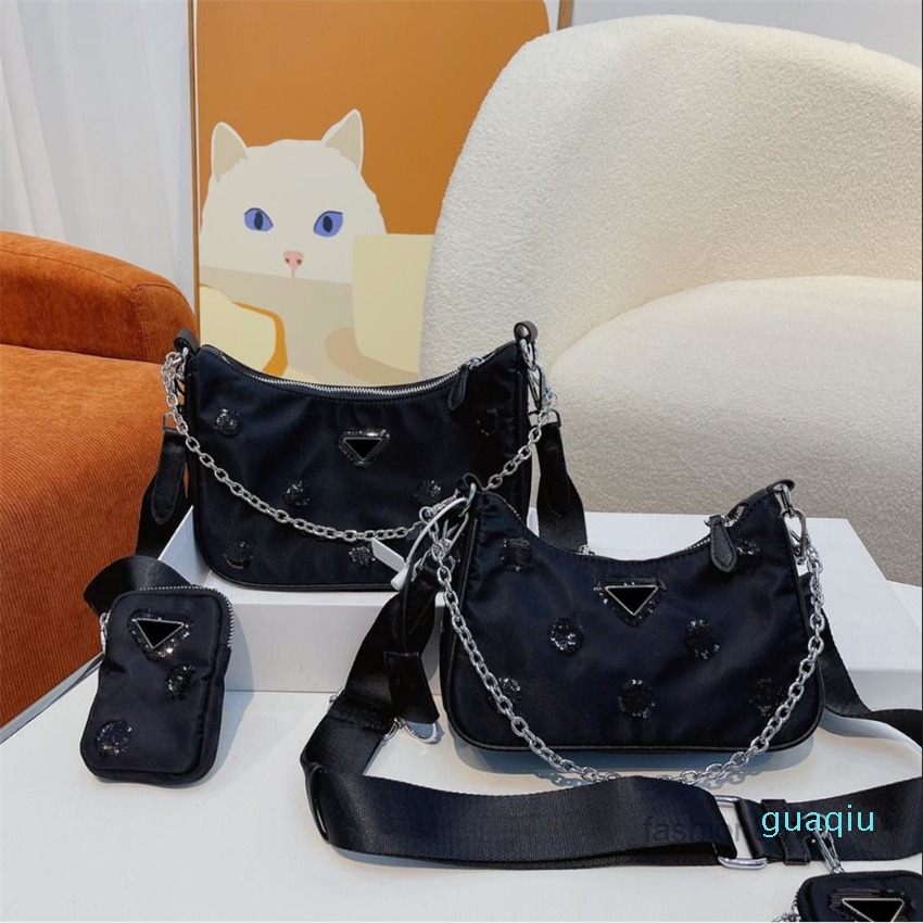 

Evening Bags Designer Bags Women Shoulder Bag 2-piece Set Nylon Totes Shinning Crossbody Handbags Designers Multi Pochette Handbag Wallet