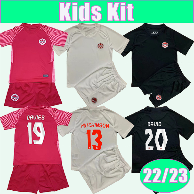 

2223 Canada LARIN Kids Kit Soccer Jerseys National Team J.DAVID DAVIES PIETTE MILLER Home Red Away 3rd Child Suit Football Shirts Uniforms, Tz10496 22 23 3rd no socks