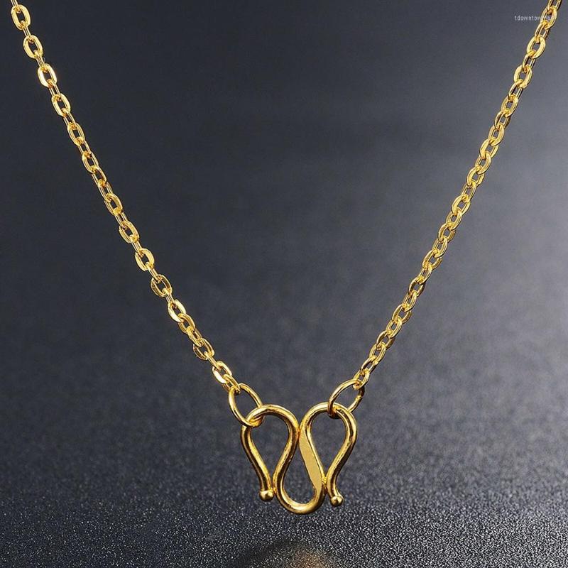 

Chains Real Solid 24K Yellow Gold Necklace Women Men Luck Rolo O-Chain 2.5-3g 18inches 1mmW