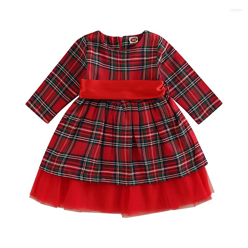 

Girl Dresses Toddler Baby Girls Christmas Dress For Year 2023 Children Tutu Party Plaid Xmas Costumes Clothes, Picture shown