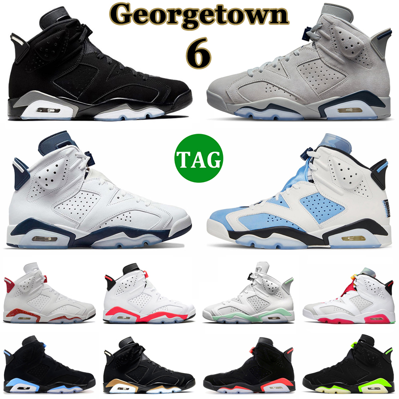

Shoes Outdoor Shoes&Sandals Jumpman 6 Retro Men Women 6s Georgetown UNC Midnight Navy Black Infrared Red Oreo Metallic Sliver Sports Sneakers