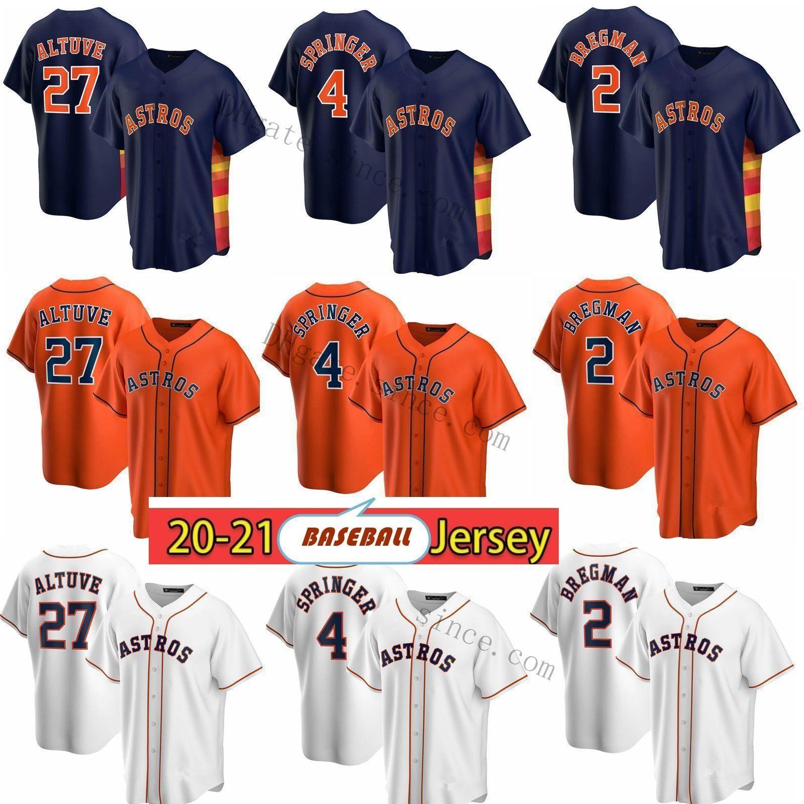 

CUSTOM College wear 27 Jose Altuve Houston Jersey Astro 2 Alex Bregman 34 Nolan Ryan 7 Craig Biggio 4 George Springer Bareball Jerseys, Shown youth s-xl/grey