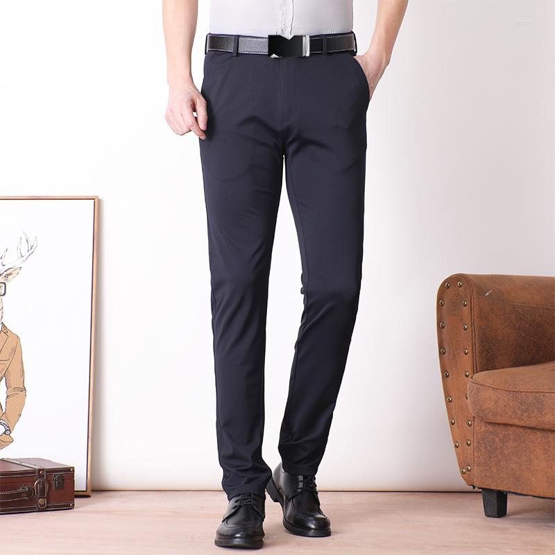 

Men's Pants 2022 Fashion Mens Casual For Men Trousers Male High Quality Work Cotton Slim Fit Formal Size 30, Black