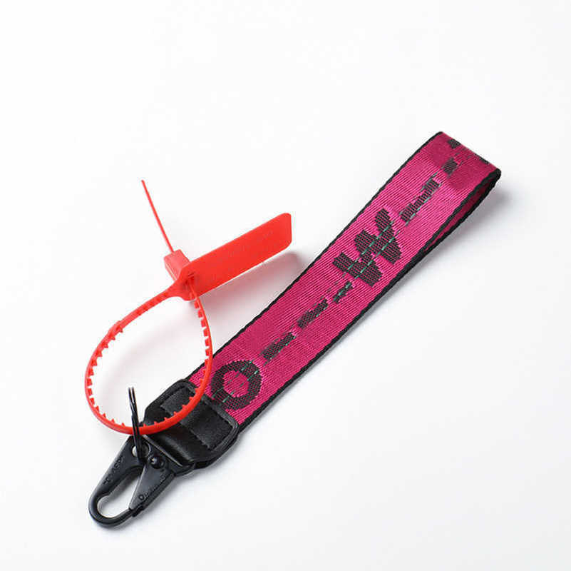 

White Classic Luxury Key Rings Brand Keychains Clear Rubber Jelly Letter Print Keys Ring Fashion Men Women Canvas Keychain Camera Pendant Belt 3.5x25cm Keyring Zvjr