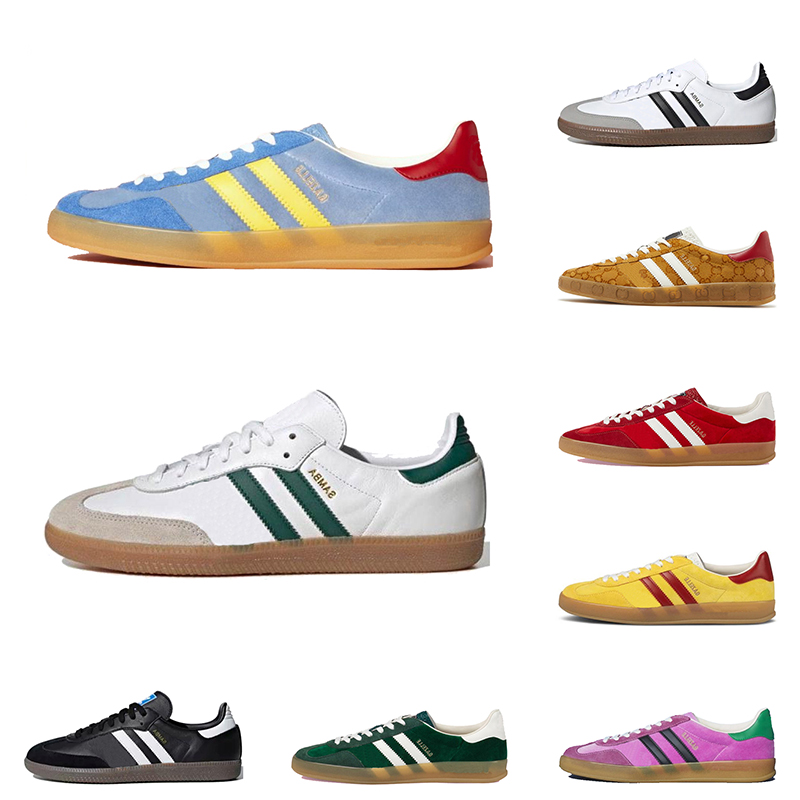 

Original Men Women Samba Gazelle Sneakers Shoes G xAD Designer Low Vintage Patchwork Pink Velvet Green Pink Mesa White Red Luxury Platform Trainers Skateboard, C12 royal red 36-45