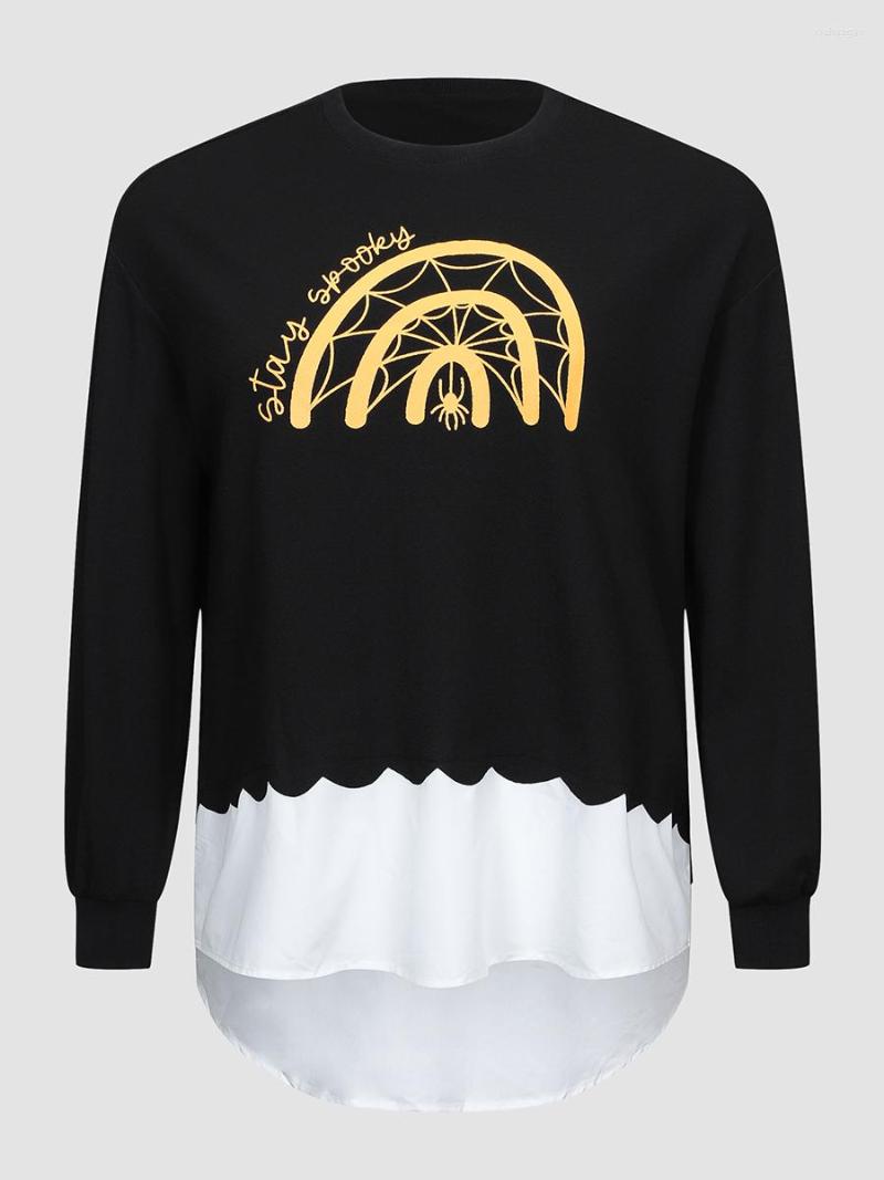 

Shirt Finjani Plus Size T-shirts Color Block Women's Tee Cartoon Print Women Long Sleeves Fashion Ladies Tops, 0344