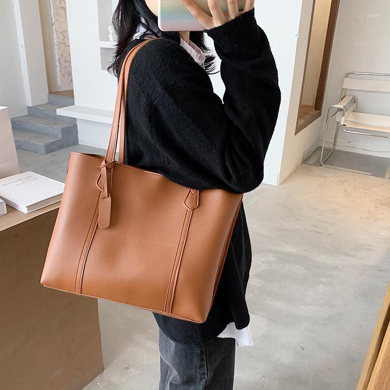 

Evening Bags Large Capacity Bag Women's Fashion Leisure Tote Simple Ins One Shoulder Portable Class Handbags For Women, White