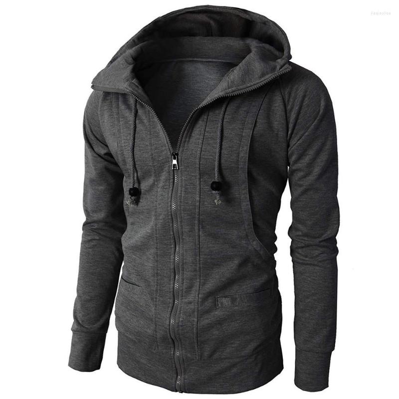 

Men' Hoodies Fashion Mens' Autumn Winter Long Sleeve Sport Zipper Hoodie Pullover Blouse Tops Soft Mens Jacket, Black