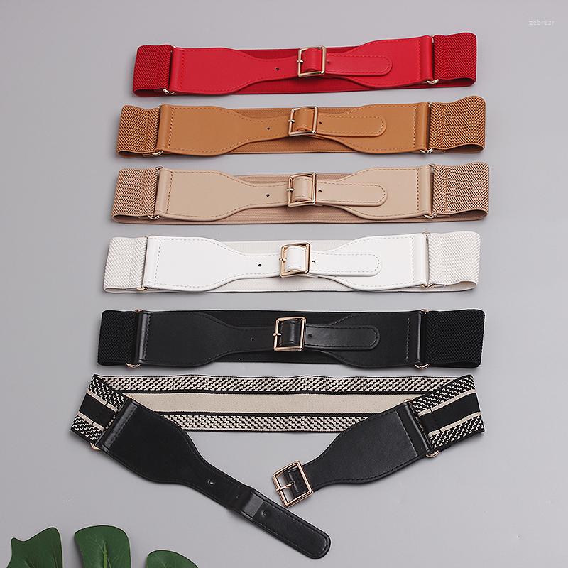 

Belts Women Fashion Designer Stretch Belt Spring Summer 2022 Black Brown White Red Dress Shirts Waistband Corset