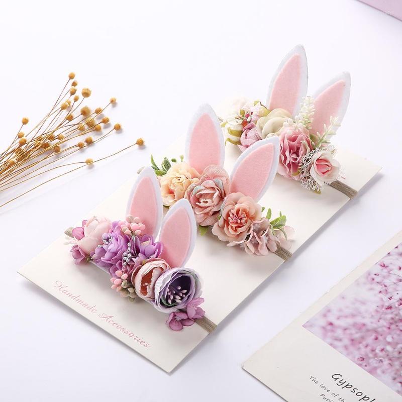 

Hair Accessories Fashion Baby Headband Ear Born Pography Props Boy Girl Nylon Bands Artificial Flower Festival Headwrap, 02