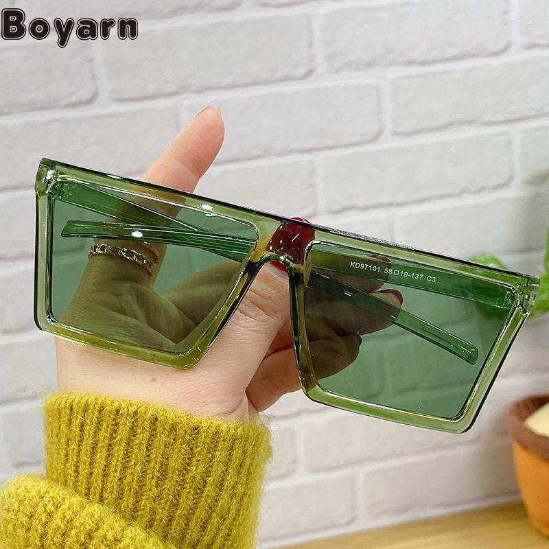 

Sunglasses Boyarn Eyewear Glasses UV400 Retro Small Frame Simple Men And Women Personality Jelly Color Hip Sun