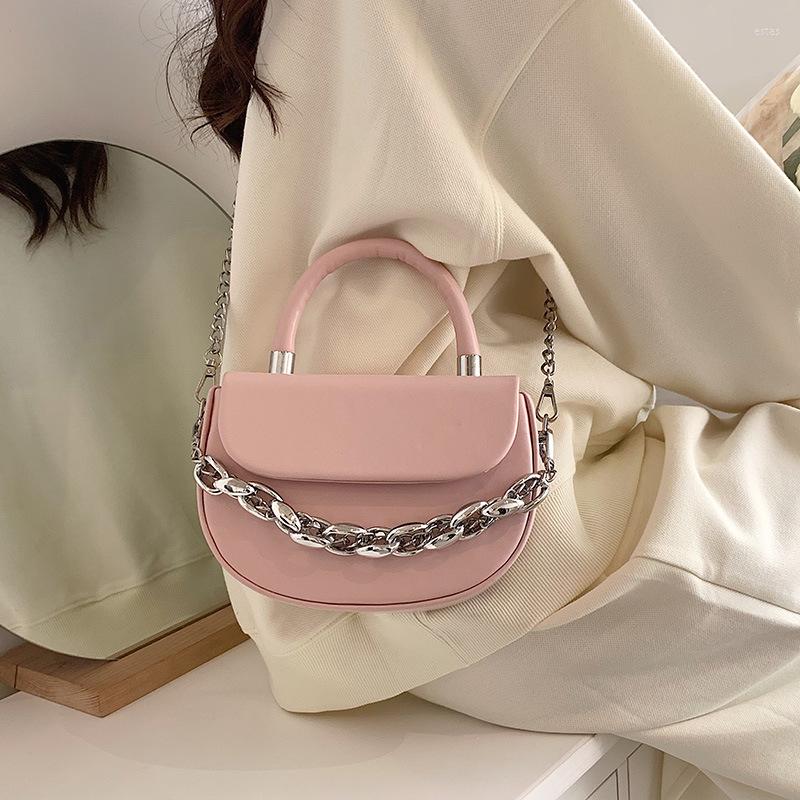 

Evening Bags Small Crossbody Tote For Women 2022 Silver Fashion Chain Female Shoulder Bag Brand Designer Ladies Pu Leather Handbags, Black