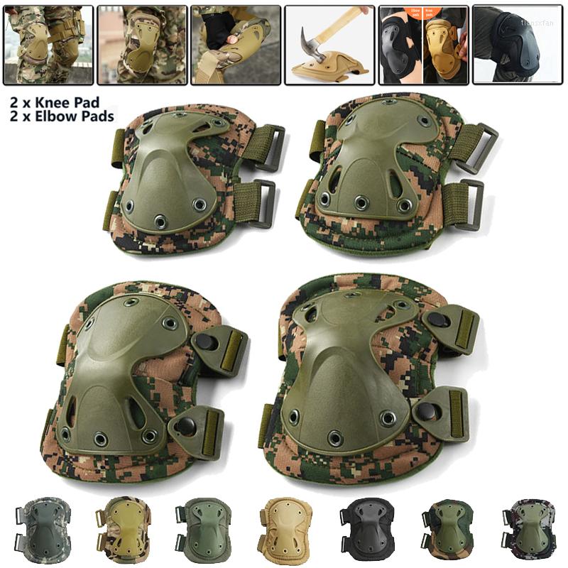 

Knee Pads Camouflage Tactical Pad Elbow CS Military Protector Army Outdoor Sport Hunting Kneepad Safety Gear Protective, 1 pair of elbow pads