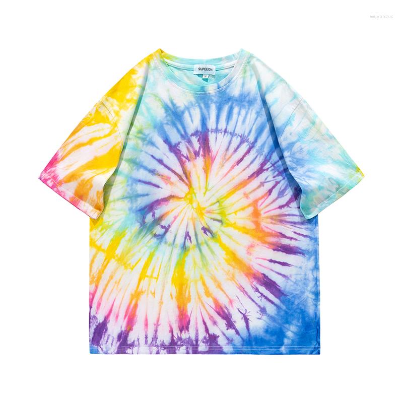 

Men's T Shirts Brand Print Tie-Dye Streetwear Oversized Short Sleeve Shirt Men Summer Quality Cotton Loose Fit Hip Hop Harajuku Camisetas, Picture shown