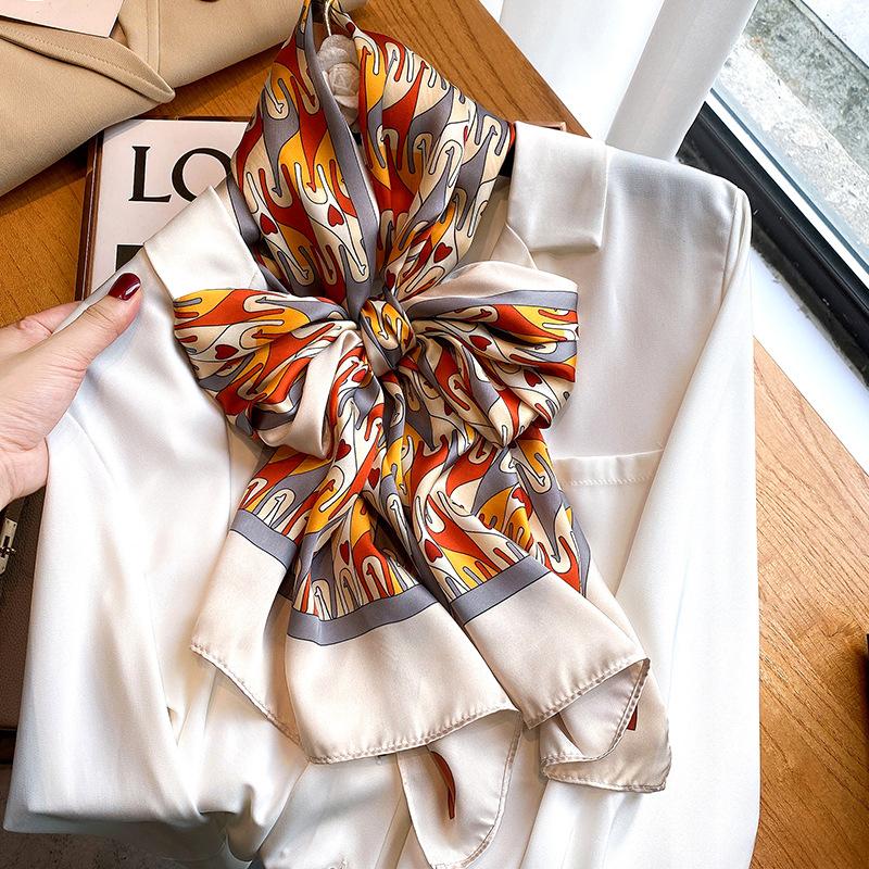 

Scarves Long Scarf Europe And America 160X40CM Shawls Four Seasons Fashion Letter Silk Luxury Print Sunscreen Bandannas