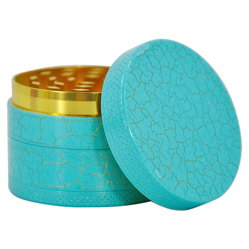 

CHROMIUM CRUSHER Crack Pattern tobacco herb grinders smoke accessory Four-layer zinc alloy 50MM smoke GRINDER Metal Grinders