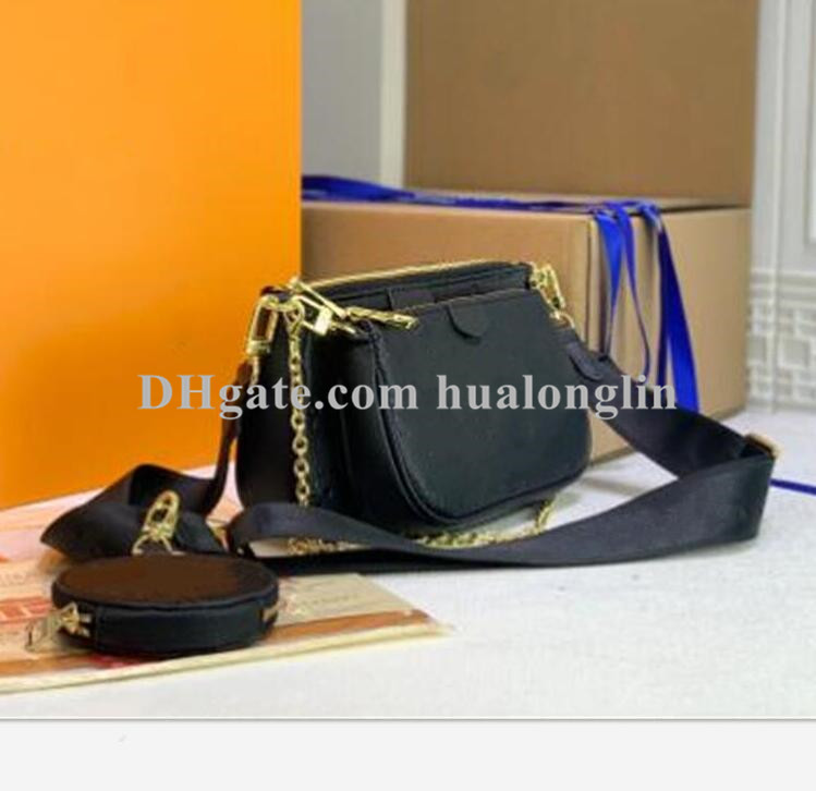 

Quality Designer Woman Handbag Shoulder Bag Purse Leather shoulder bags messenger cross body clutch fashion three in one embossed flowers letters, High quality