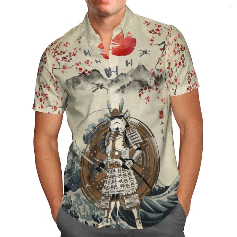 

Men's Casual Shirts Men's Fashion Oversized Shirt For Men Streetwear Vintage Samurai 3d Short Sleeve Hawaiian Blouse Male Clothing Top, 22101407