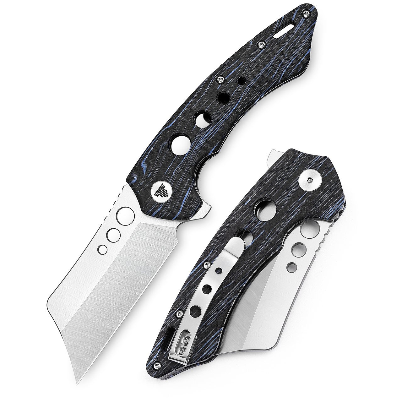 Folding Hunting Knife - 154CM Steel Cleaver Blade Damascus G10 Handle Tactical EDC Gear Tools Survival Outdoor Camping Fishing Self Defence Pocke-image-815314223