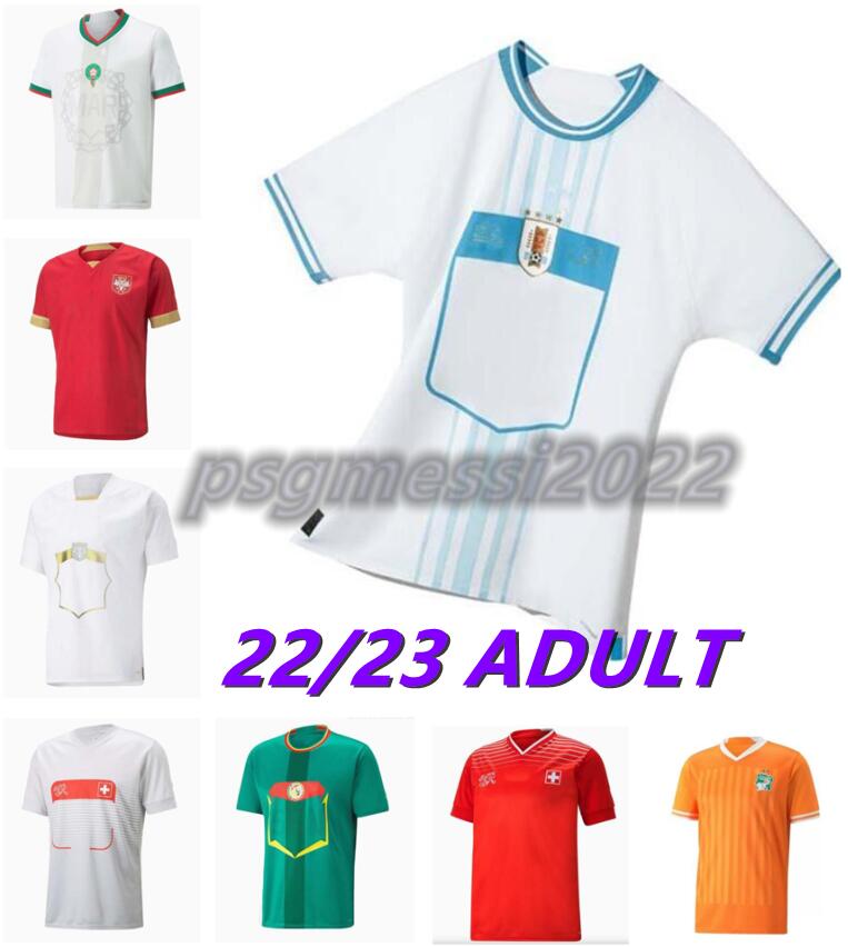 2022 2023 Morocco soccer jerseys Senegal MANE Hakimi Ghana 22 23 Switzerland maillot Serbia football uniforms shirts VLAHOVIC TADIC Uruguay Ivory Coast SUAREZ 666