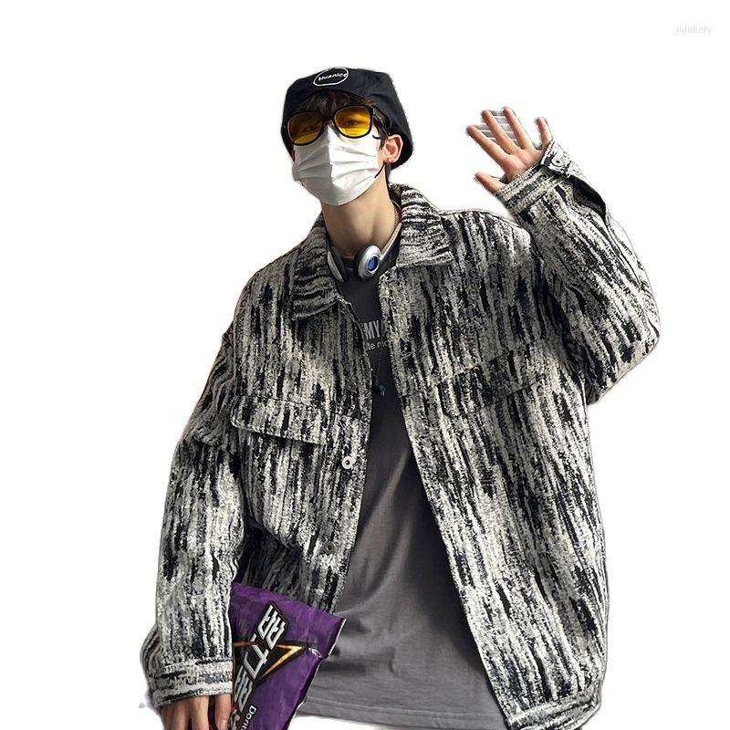 

Men's Jackets Fashion Men's Clothing Streetwear Snow Denim Jacket Spring Autumn Brand Hip Hop Trendy Handsome Youth Boy Coat, Black