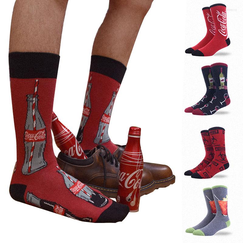 

Men's Socks Men Autumn Winter Men's Long Tube Japanese Creative Funny Trendy Flower Calcetines Largos Deportivos