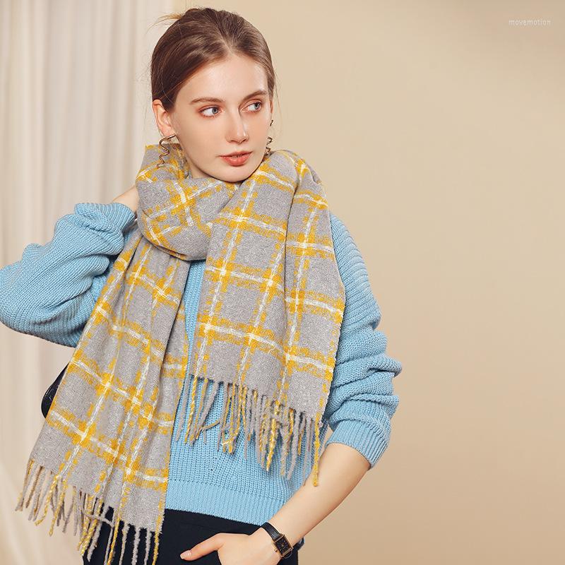 

Scarves 2022 Women Scarf Autumn Winter Classic Plaid Pashmina Mujer Femme Foulard Bufanda Wrap Shawls Unisex Men Fashion