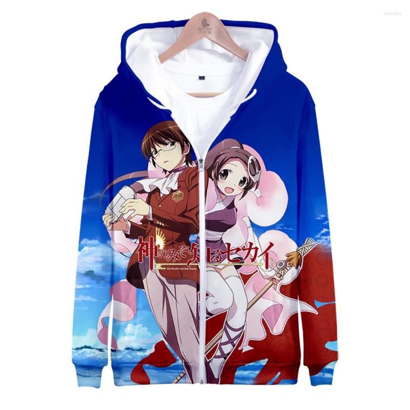 

Men's Hoodies WAWNI The World God Only Knows Zipper Hoodie Streetwear Zip Clothes Harajuku Tracksuit Casual Fashion Sweatshirt, 3d