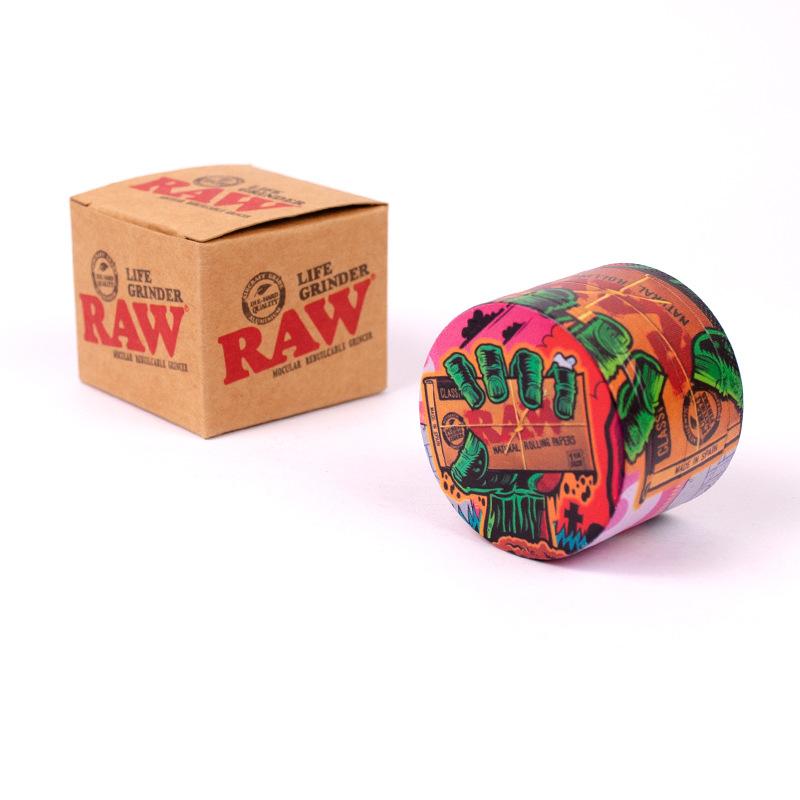 

Raw zinc alloy tobacco herb grinder smoke accessroy 50mm 4 Layers Colorful Tobacco Grinders Herbs Factory price bong