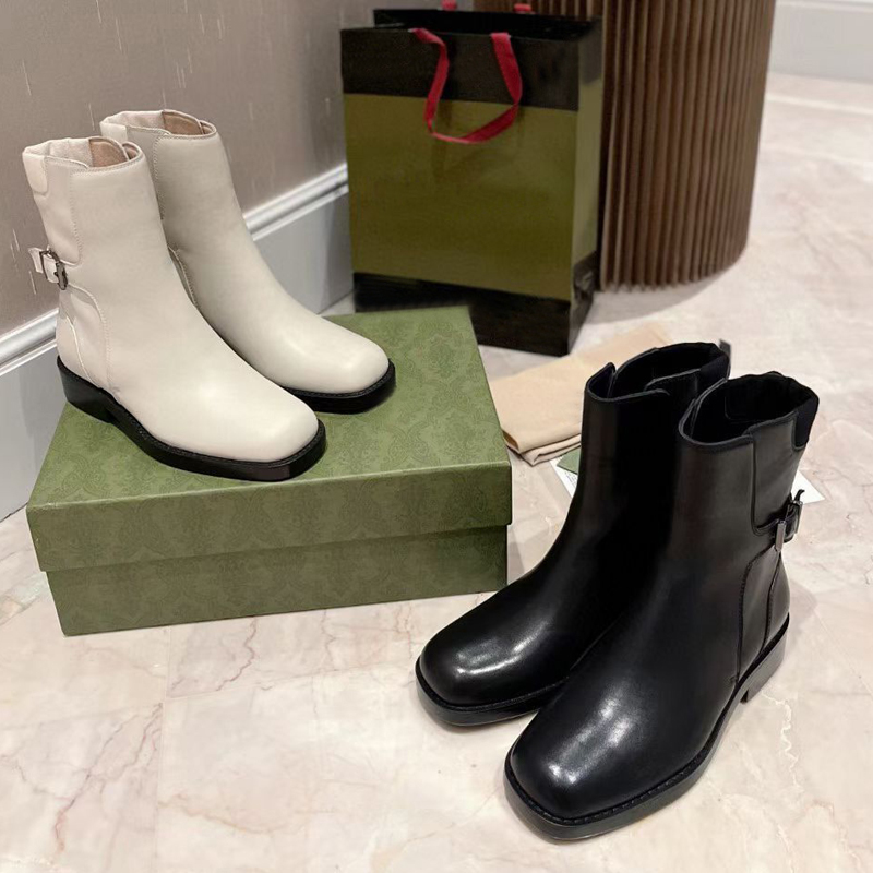 

Autumn winter Martin boots designer woman Thick soled zipper boot 100% Soft cowhide lady platform Casual shoe leather fashion High top women shoes size 35-38-41 With box, Black