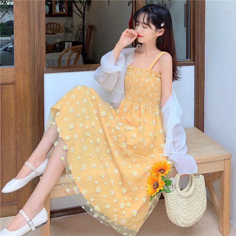 

Casual Dresses Women Women' White Suspender Dress Summer 2022 Vestido De Mujer Femme Robe