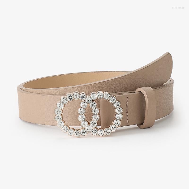 

Belts 2022 European And American Women's Fashion Double Circle Decorative Casual Belt 2462, Black
