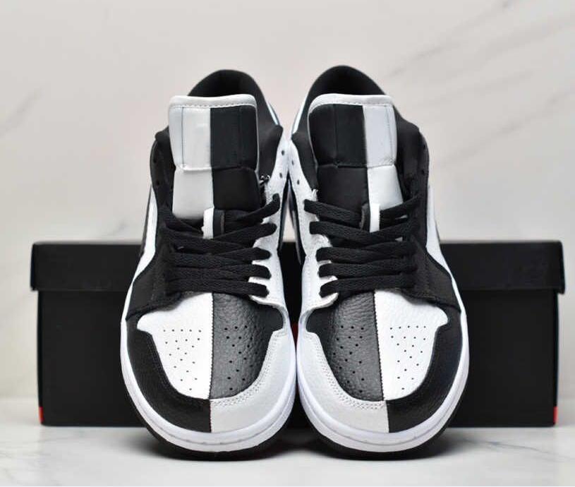 

Basketball Shoes Wmns Airs Jumpman 1 Low SE Homage White Black Women Unisex Casual DR0502-101 sneakers, Bubble film
