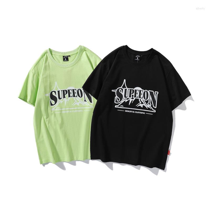 

Men's T Shirts Classic Letters Print Oversize Loose Short Sleeve Shirt For Men Summer Quality Comfortable Breathable Streetwear Camisetas, Picture shown