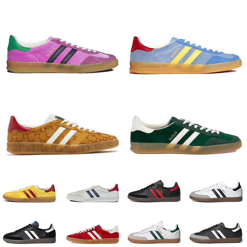 

Designer Women Shoes Samba Gazelle Low Sneakers Classic OG Leather Canvas Top Co-Branded Guxad Royal Red Green Light Blue White Red Mens Platform Trainers, B13 mexico 36-45